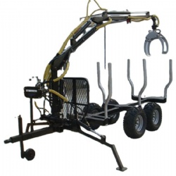 Log trailer with Grapple 3.0ton